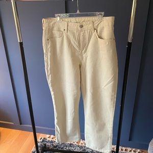 Old Navy Straight Leg Cream Colored Jeans